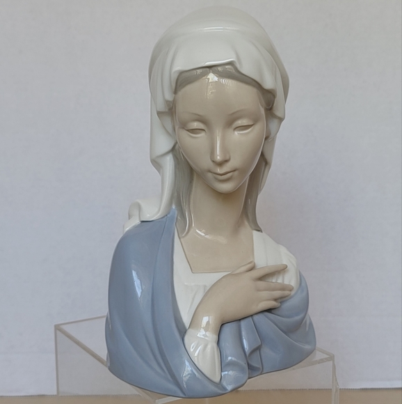 Lladro Art Lladro Madonna Virgin Mary Gloss Porcelain Bust Head